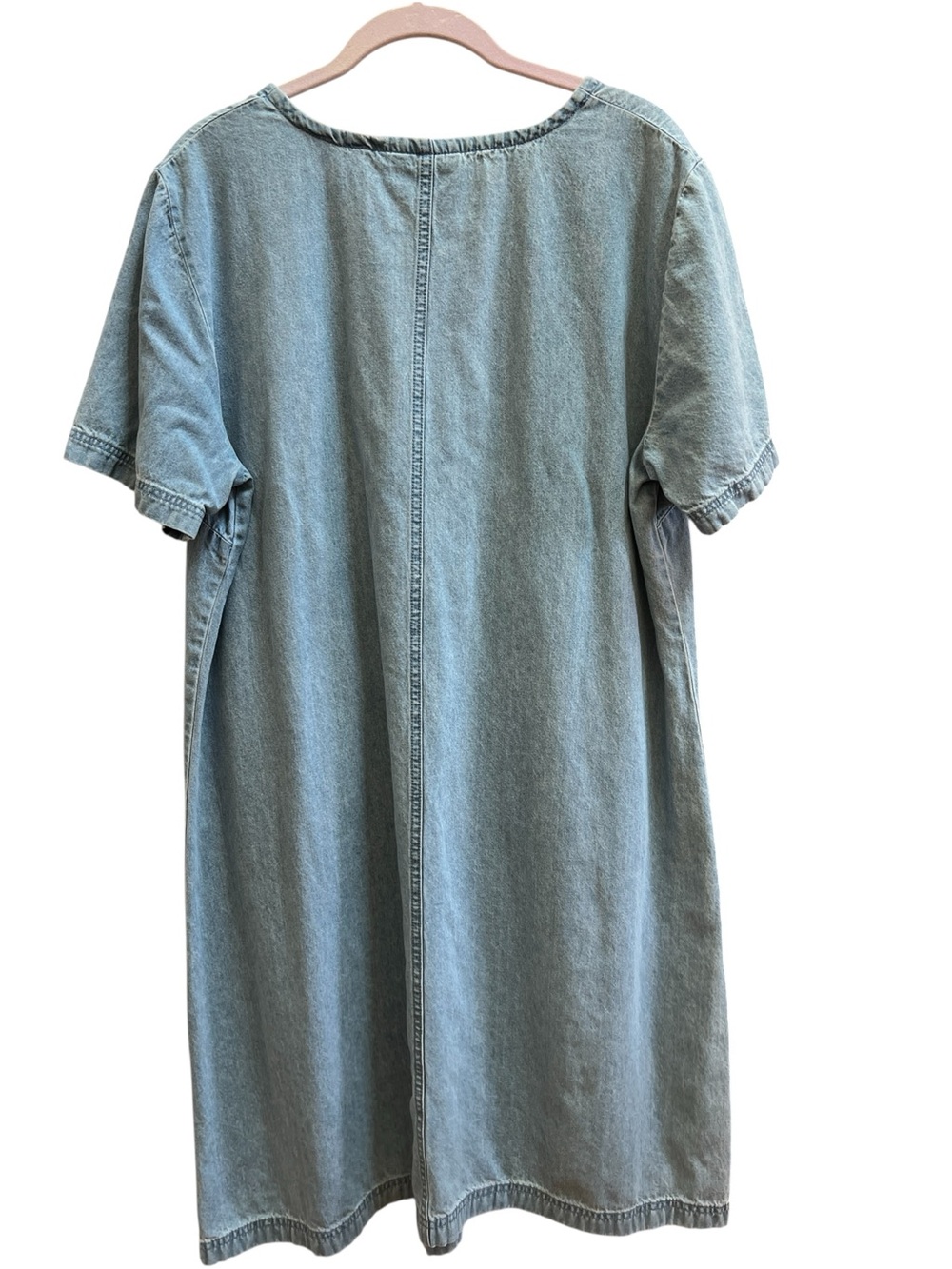 Country Store L Hummingbird Embroidered Denim Dress Cotton Cottagecore Grannycor - Picture 3 of 7